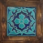 Decorative Wall Hanging Tiled Wooden Frame, 9x9 inch