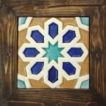 Decorative Wall Hanging Tiled Wooden Frame, 9x9 inch