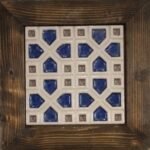 Decorative Wall Hanging Tiled Wooden Frame, 9x9 inch