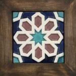 Decorative Wall Hanging Tiled Wooden Frame, 9x9 inch