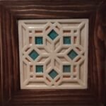 Decorative Wall Hanging Tiled Wooden Frame, 9x9 inch