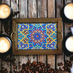 Handcrafted Wooden Tile Tray – Rustic Serving Tray for Coffee, Tea, and Home Decor