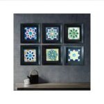 Wall Collage of Wooden and Ceramics Wall frames for Wall Decor (complete set)