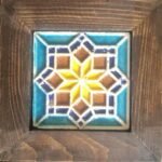 Decorative Wall Hanging Tiled Wooden Frame, 6x6 inch