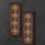 Handmade Pair of Unique Wall Decor Wooden Ceramic Frames, Wall Hangings for wall decor and home decor, Traditional decor gift