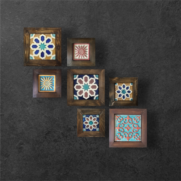 Unique Wall Decor Wooden Ceramic Frames, Wall Hangings for wall decor and home decor, Traditional decor gift