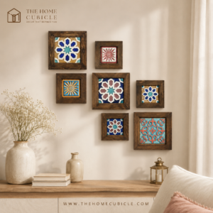 Set of Wooden and Ceramics wall frames for Wall Decor (7 frame set)- Modern Trends For Home Decor