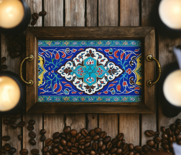 wooden tray Ceramic wooden tray traditional tray table decor idea