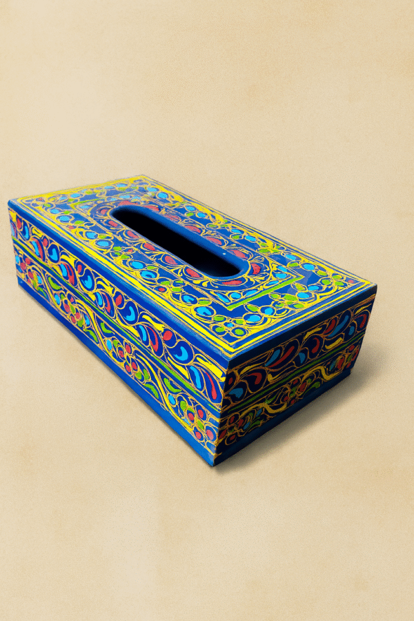 Handpainted Wooden Tissue Box