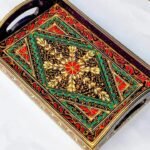 Hand Painted Serving tray, House warming tray, Traditional Serving tray, wooden tray