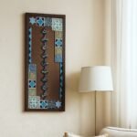 LOH-E-QURANI Ceramics Wall hanging with wooden frame with decorative tiles for Wall Decor